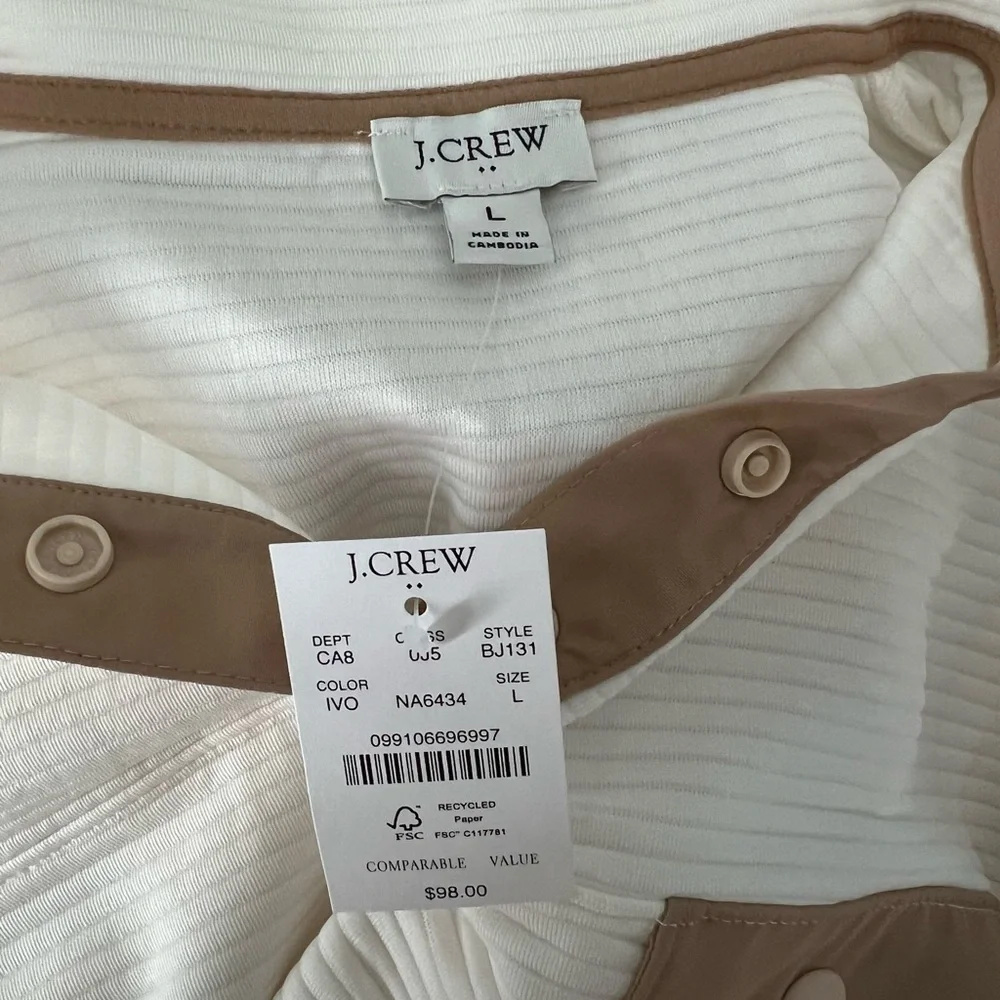 J.Crew White Ribbed Pullover - Picture 8 of 8